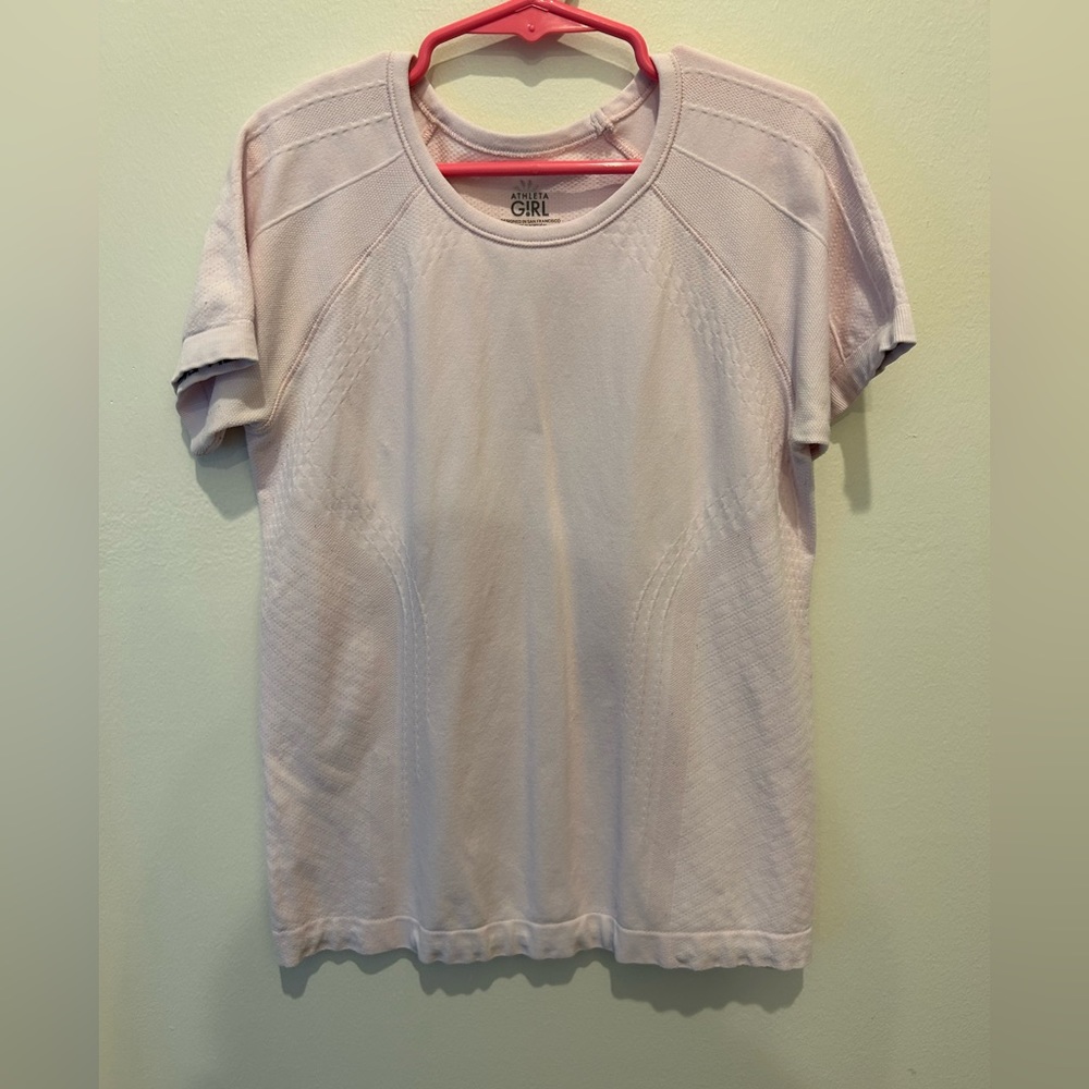 Athleta Girls Light Pink Short Sleeve Tee